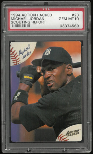 1994 Action Packed Scouting Report Michael Jordan PSA 10 
