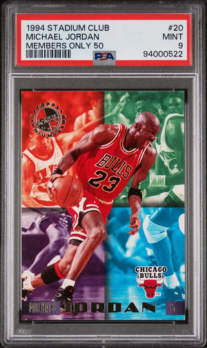 1994 Topps Basketball Stadium Club Members Only 50 Michael Jordan Members PSA 9 