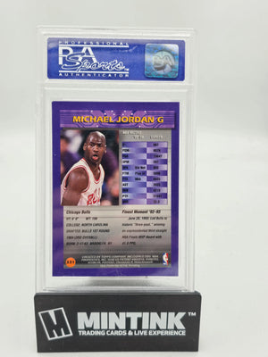 1994 Topps Finest Michael Jordan Refractor With Coating PSA 8 
