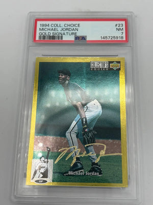 1994 Upper Deck Collector's Choice #23 Michael Jordan Gold Signature PSA 7 