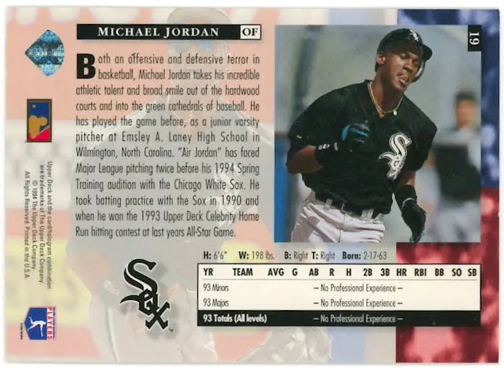 1994 Upper Deck Star Rookies Electric Diamond Michael Jordan RC 
