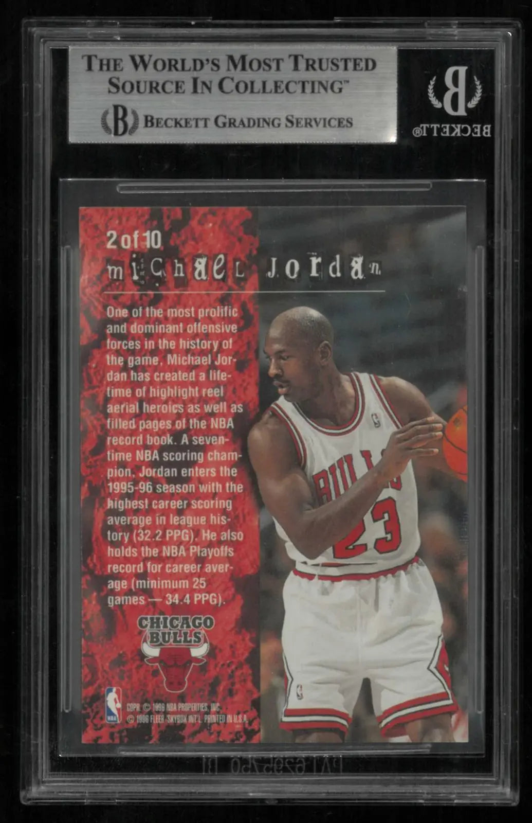 1995-96 Fleer Basketball Michael Jordan Total "O" BGS 9 