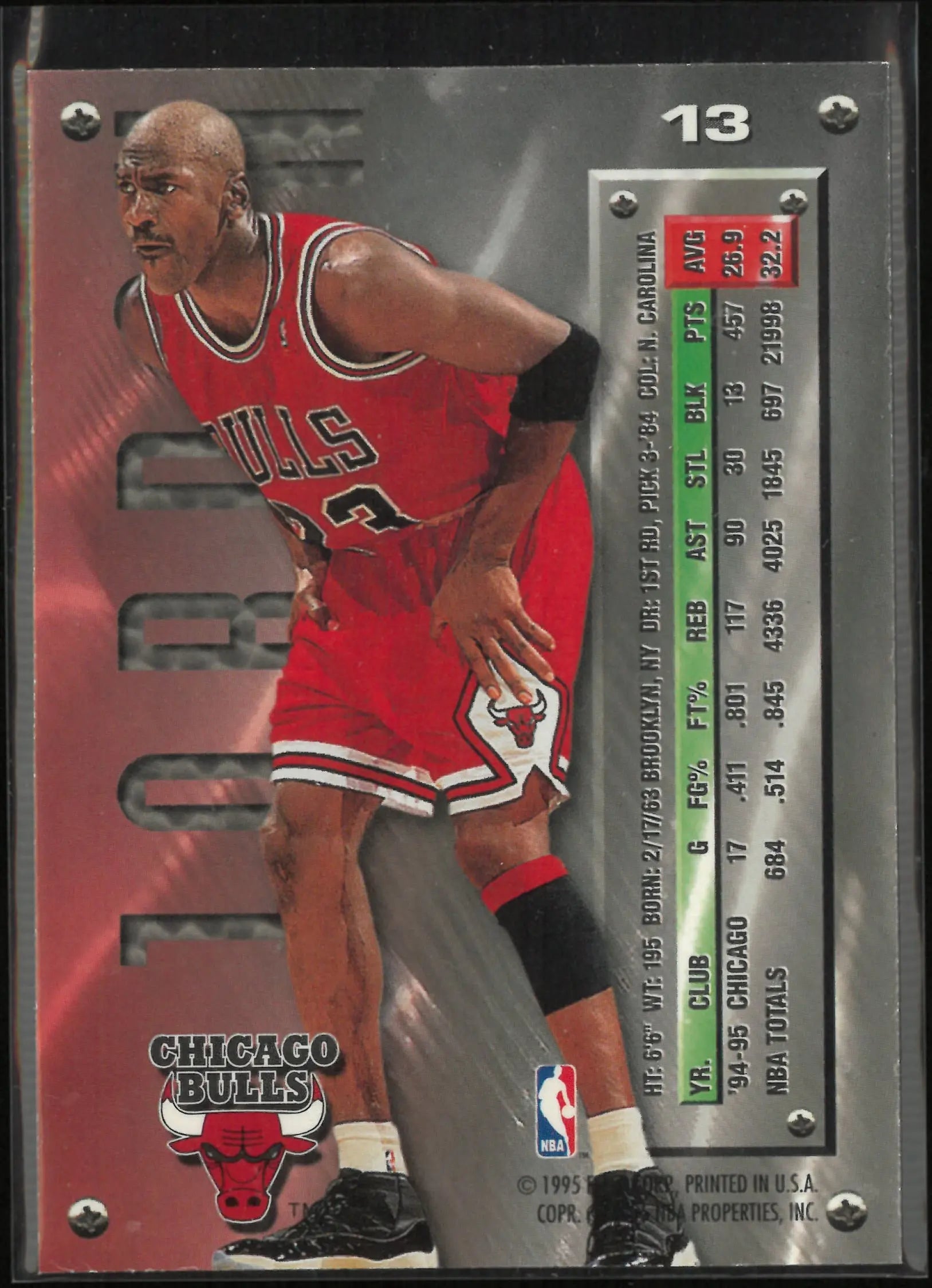 1995-96 Fleer Metal Michael Jordan Silver 