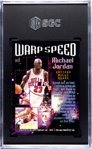 1995-96 Topps Stadium Club Michael Jordan Warp Speed Members Only SGC 8.5 