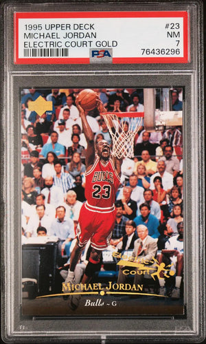 1995-96 Upper Deck Basketball Michael Jordan Electric Court Gold PSA 7 