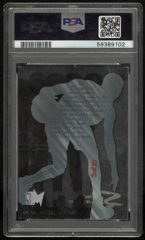 1995 Fleer Metal Slick Silver Michael Jordan PSA 8 