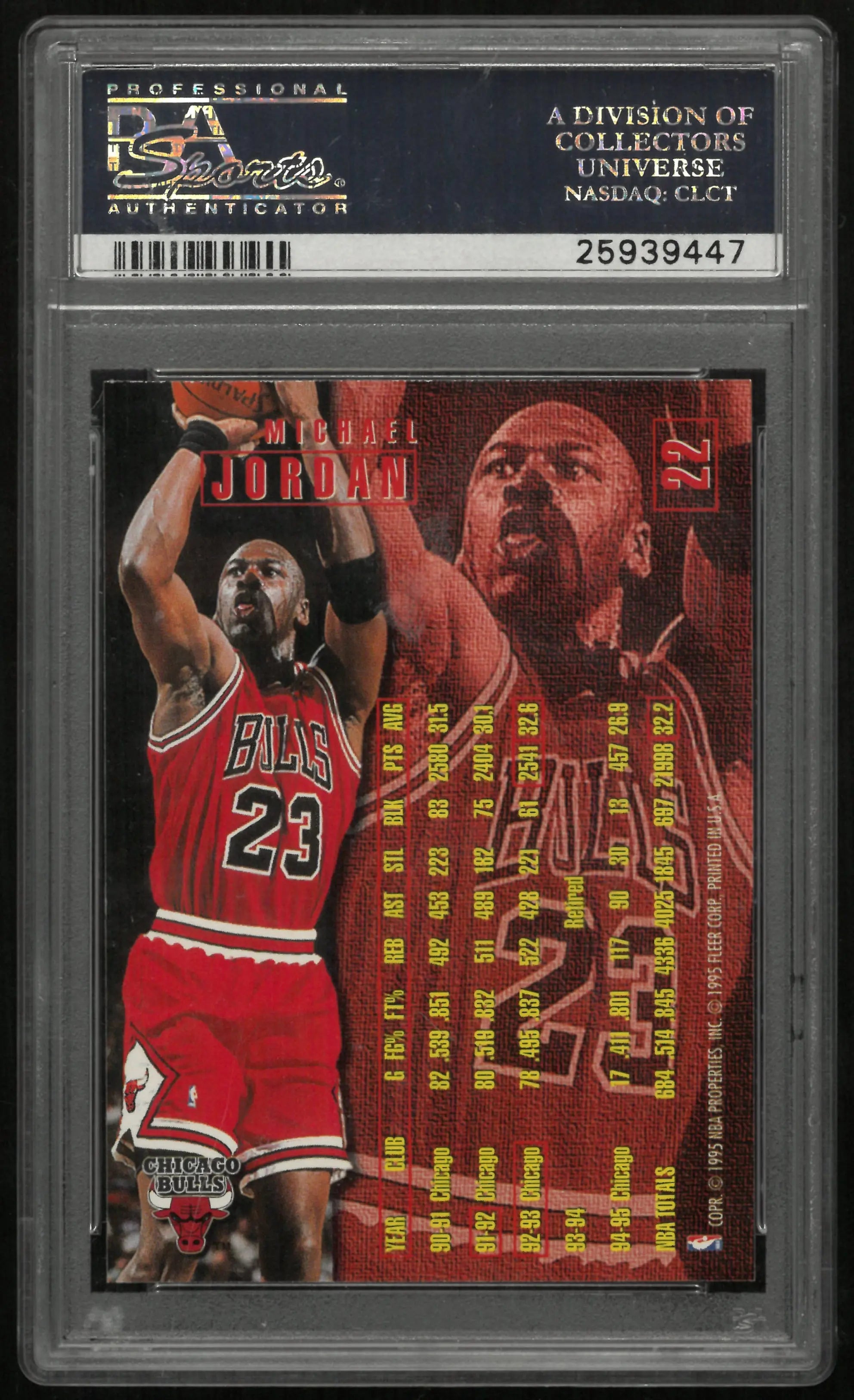 1995 Fleer Michael Jordan #22 PSA 10 