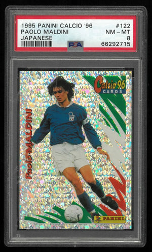 1995 Panini Calcio '96 Cards Paolo Maldini Japanese PSA 8 