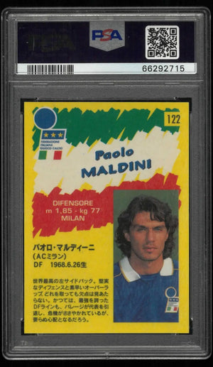 1995 Panini Calcio '96 Cards Paolo Maldini Japanese PSA 8 