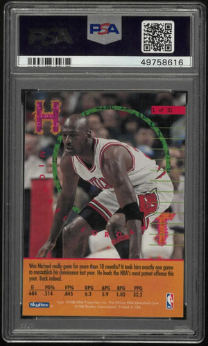 1995 Skybox Hoops Hot List Michael Jordan PSA 7 