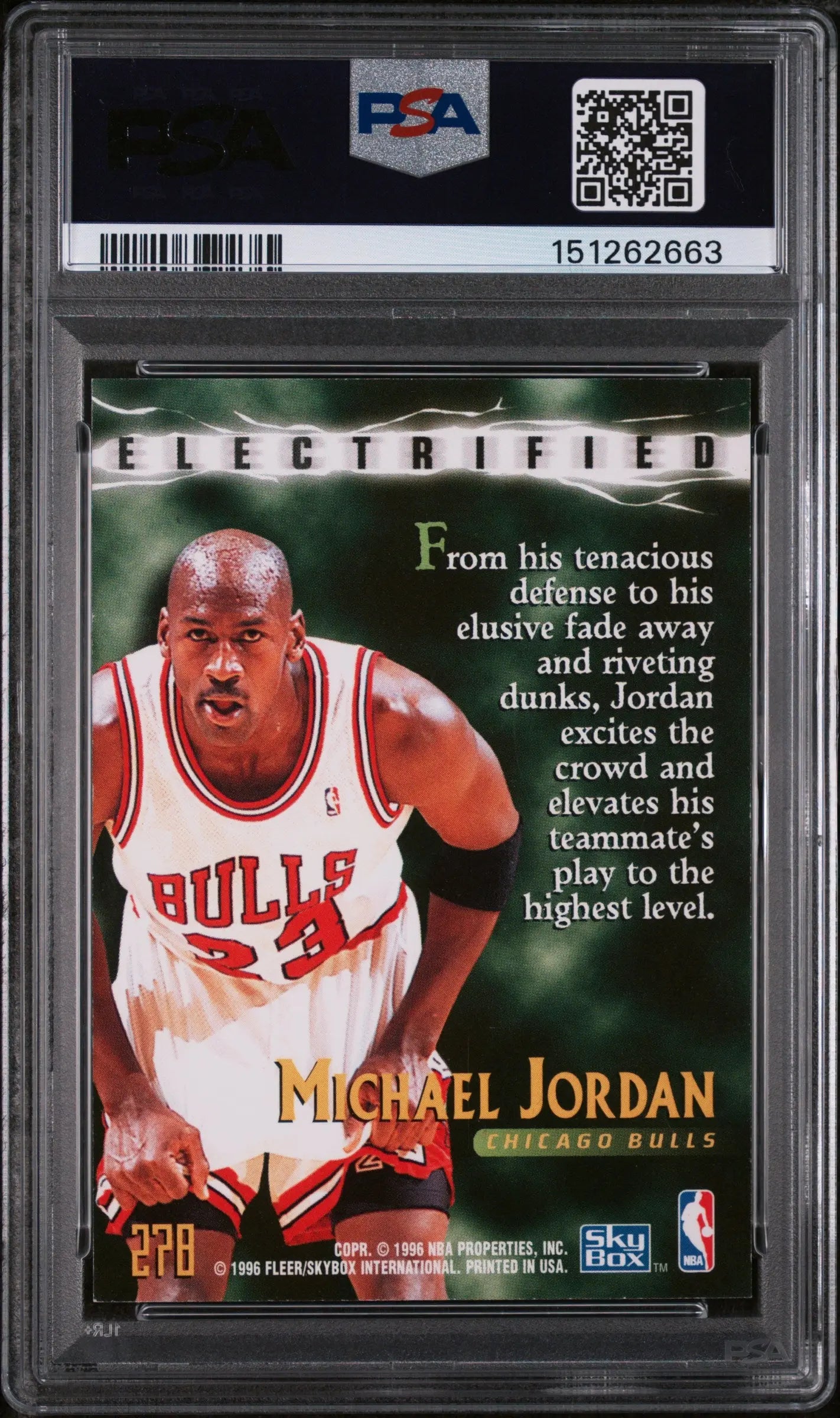 1995 Skybox Premium Michael Jordan PSA 6 