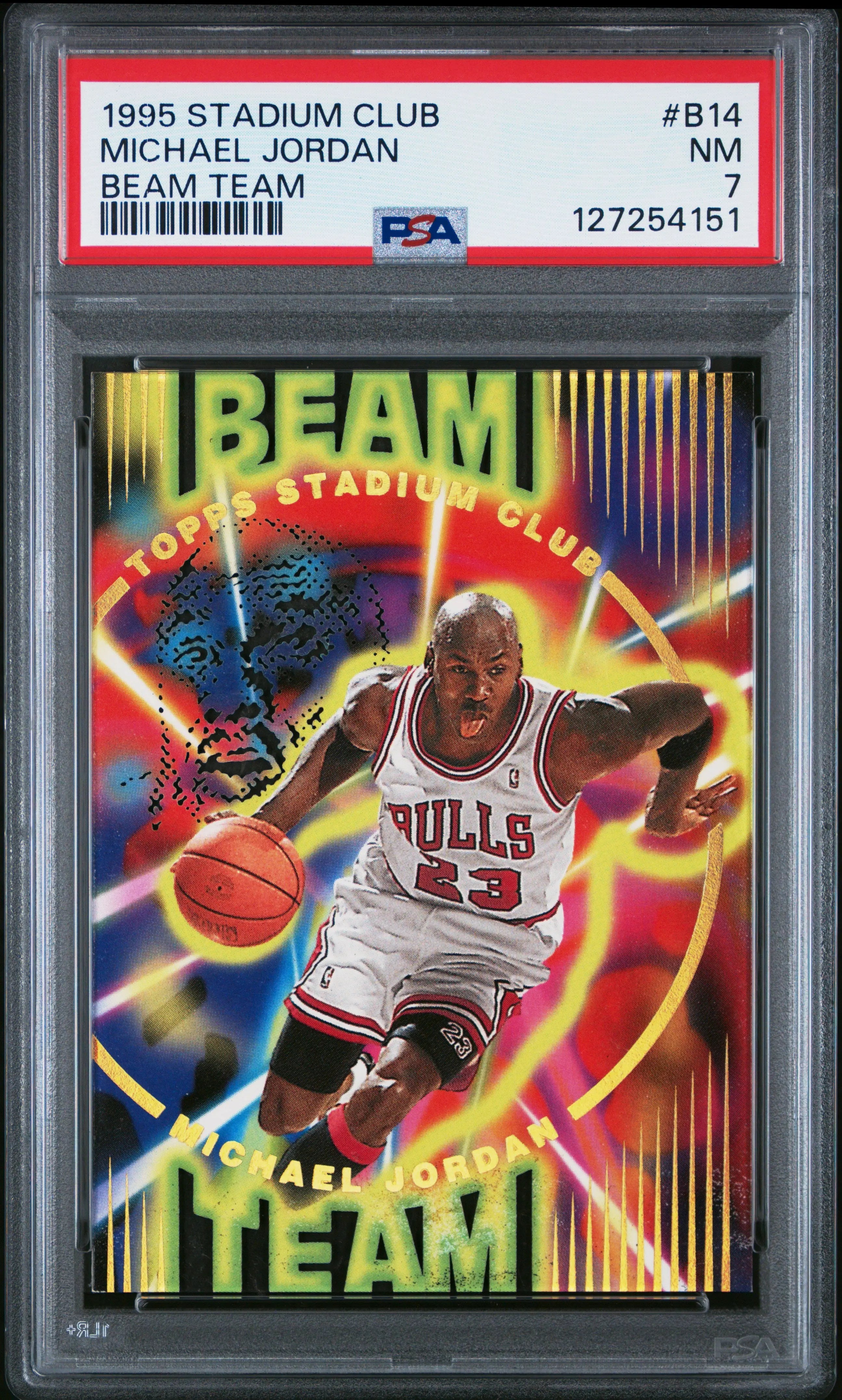 1995 Topps Stadium Club Beam Team Michael Jordan PSA 7 