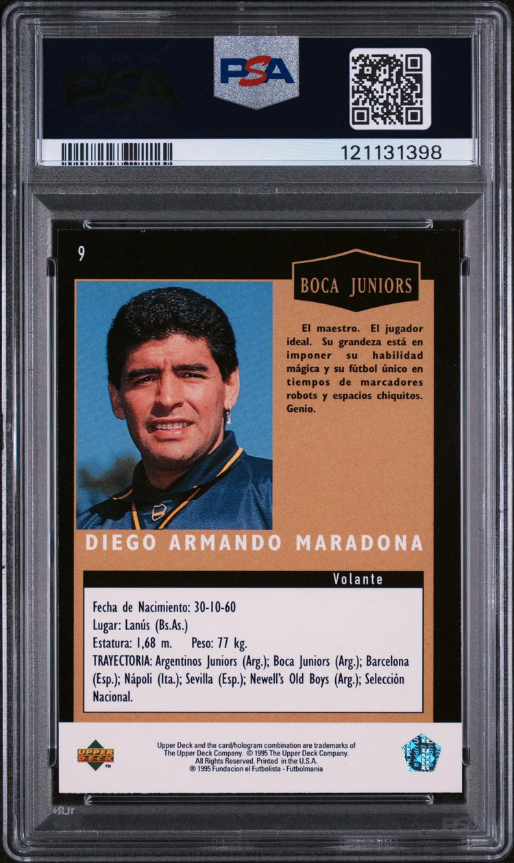 1995 Upper Deck Argentino Diego Maradona PSA 9 