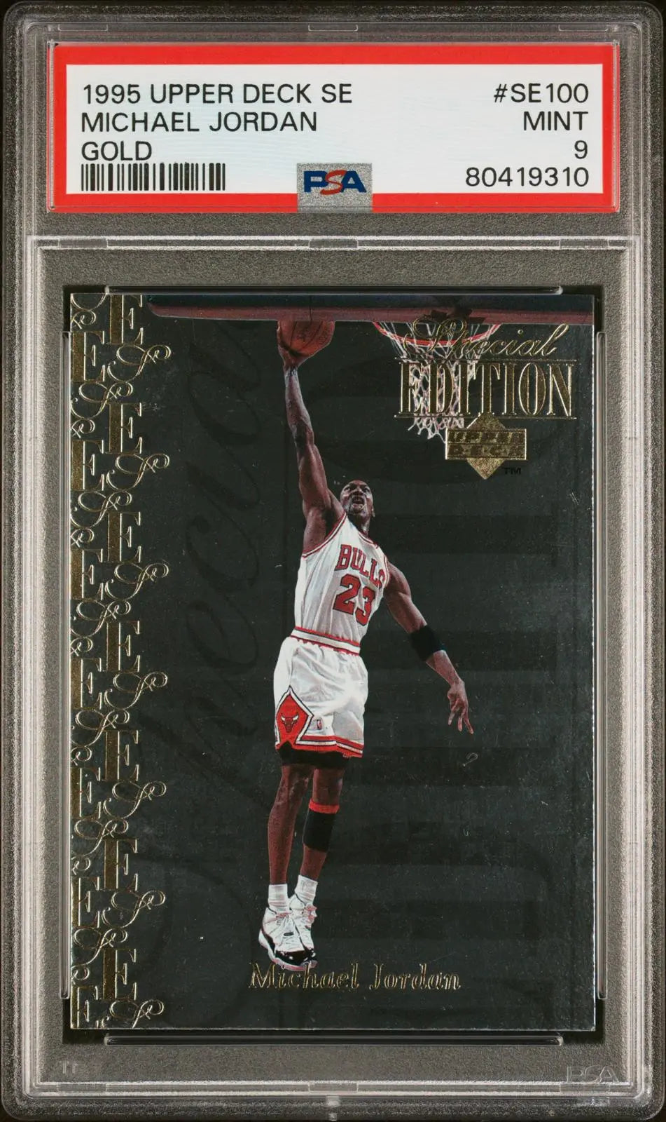 1995 Upper Deck Special Edition Basketball Michael Jordan Gold PSA 9 