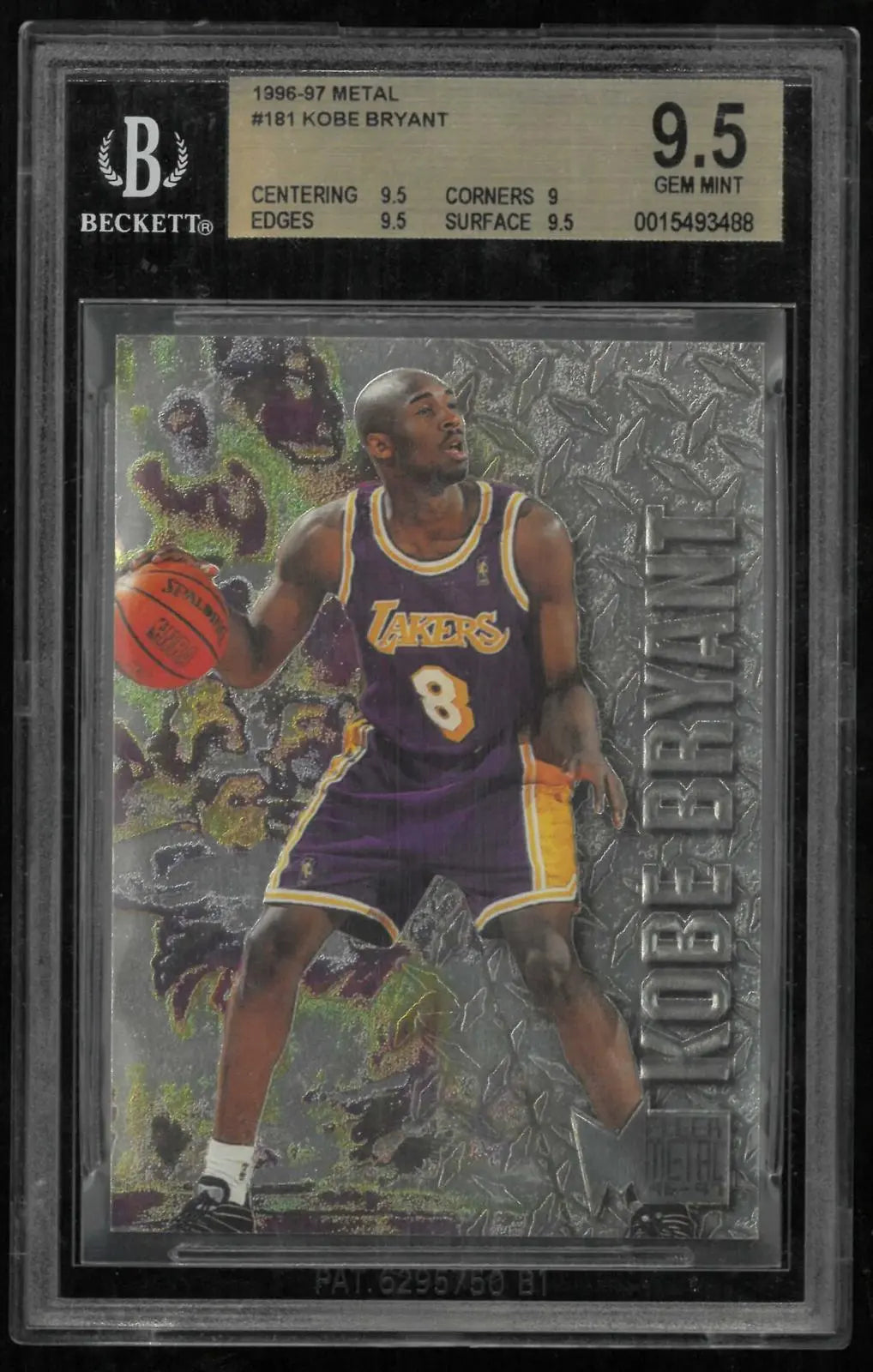 1996-97 Fleer Metal Basketball Rookie Kobe Bryant RC BGS 9.5 