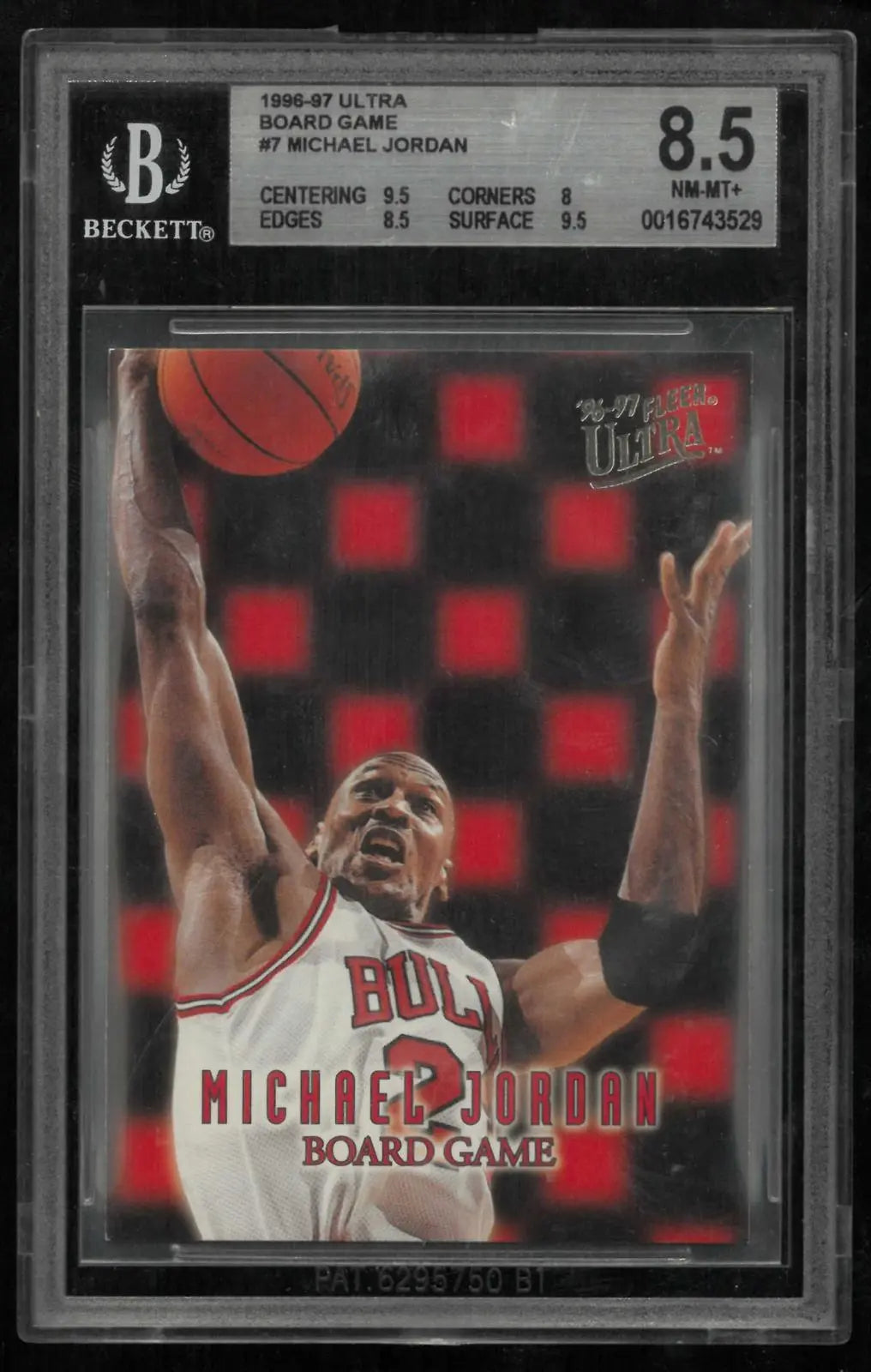 1996-97 Fleer Ultra Basketball Michael Jordan Board Game BGS 8.5 