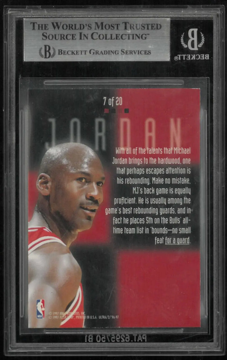 1996-97 Fleer Ultra Basketball Michael Jordan Board Game BGS 8.5 