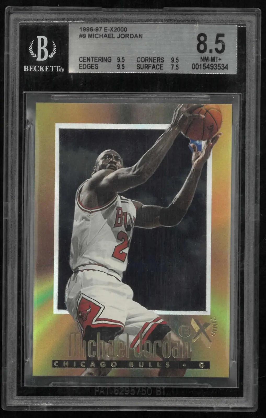 1996-97 SkyBox Basketball E-X2000 Michael Jordan BGS 8.5 