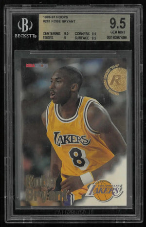 1996-97 SkyBox NBA Hoops Official SkyBox Rookies Kobe Bryant RC BGS 9.5 