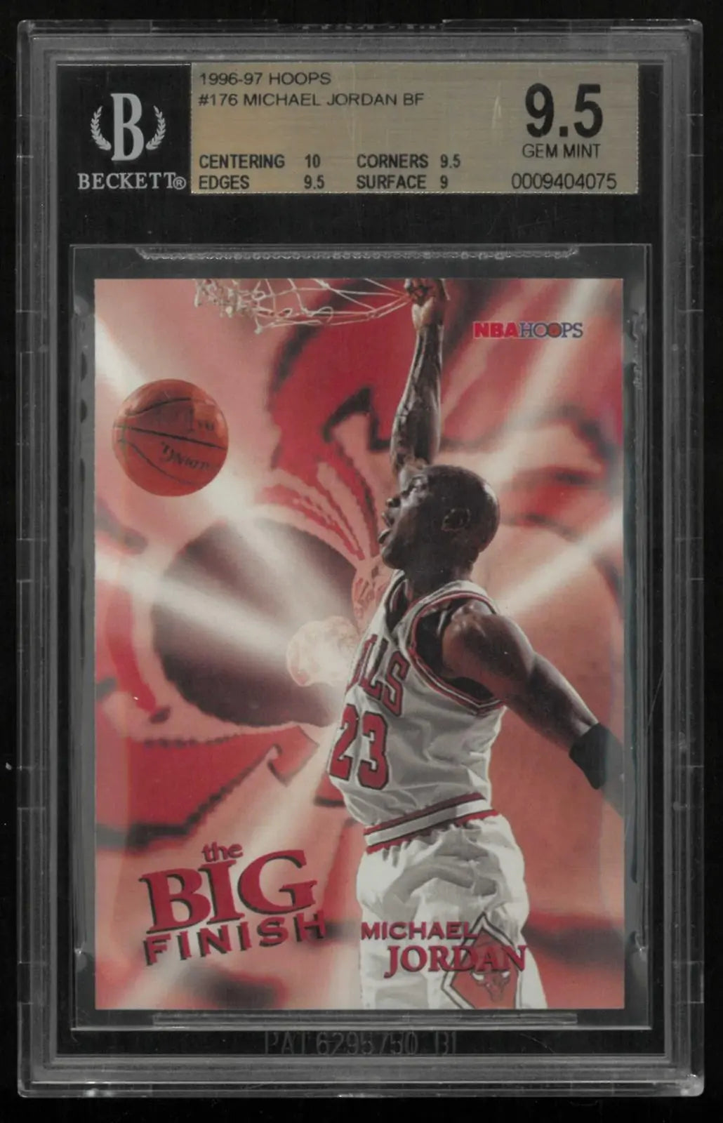 1996-97 SkyBox NBA Hoops The Big Finish Michael Jordan BGS 9.5 
