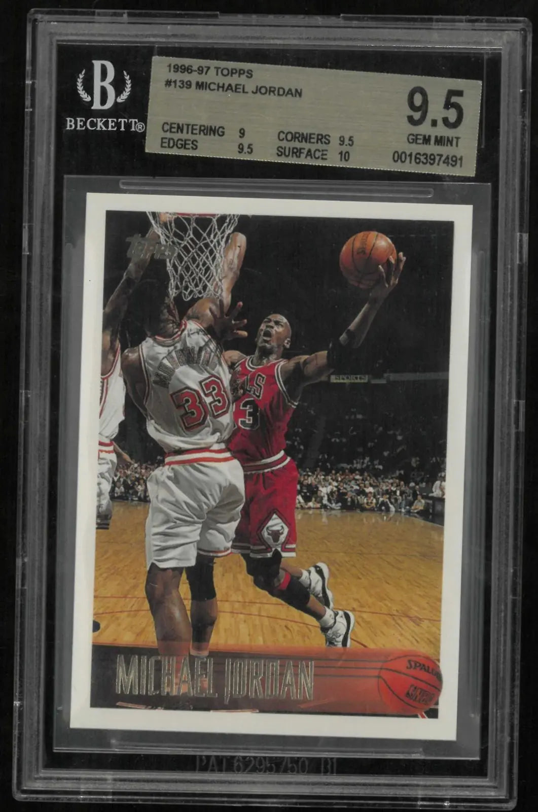 1996-97 Topps Basketball Michael Jordan BGS 9.5 