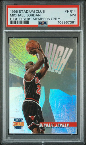 1996-97 Topps Stadium Club High Risers Michael Jordan Members Only PSA 7 