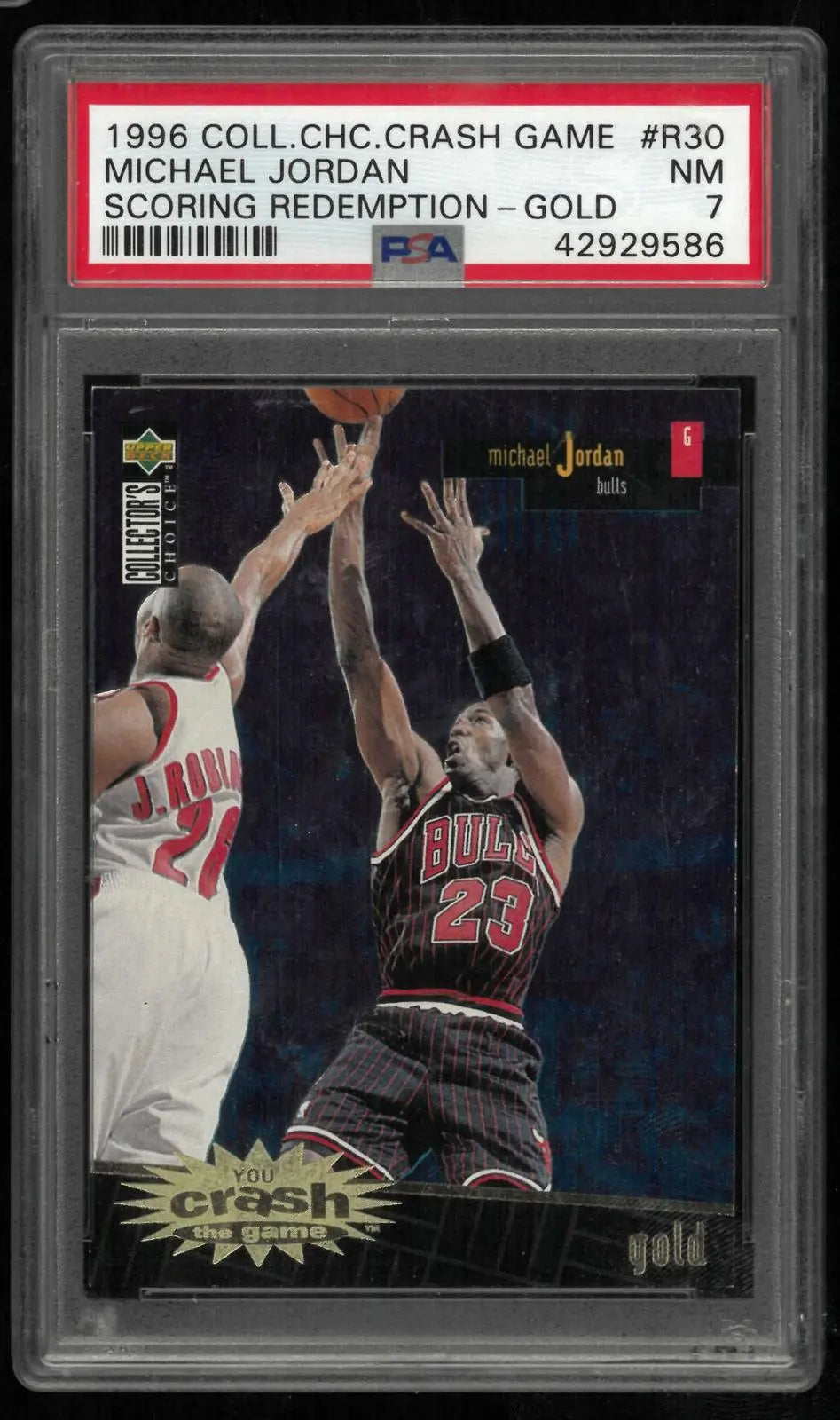 1996-97 UD Collector's Choice Scoring Redemption Michael Jordan Gold SSP PSA 7 