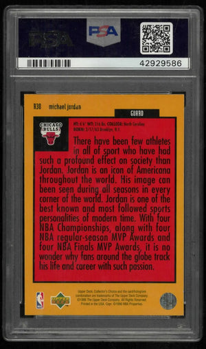 1996-97 UD Collector's Choice Scoring Redemption Michael Jordan Gold SSP PSA 7 
