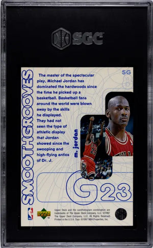 1996-97 Upper Deck Basketball Michael Jordan Smooth Grooves SGC 9 