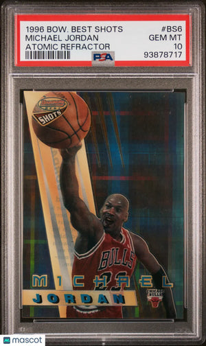 1996 Bowman's Best Best Shots Michael Jordan #BS6 Atomic Refractor PSA 10 