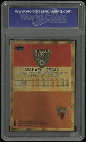 1996 Fleer Polychrome 10th Anniversary RC Refractor Gold Michael Jordan WCG 10 