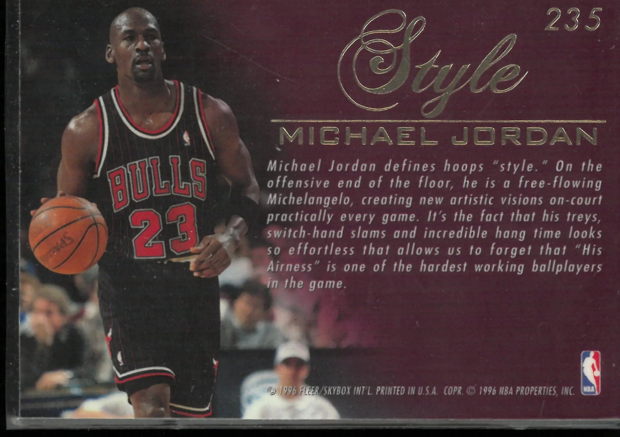 1996 Fleer Skybox Style Michael Jordan 