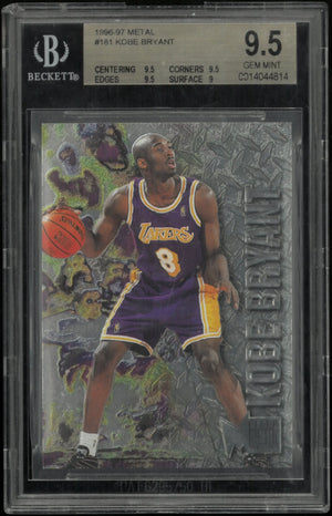 1996 Metal Kobe Bryant RC Rookie #181 BGS 9.5 
