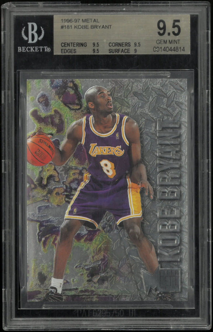 1996 Metal Kobe Bryant RC Rookie #181 BGS 9.5 