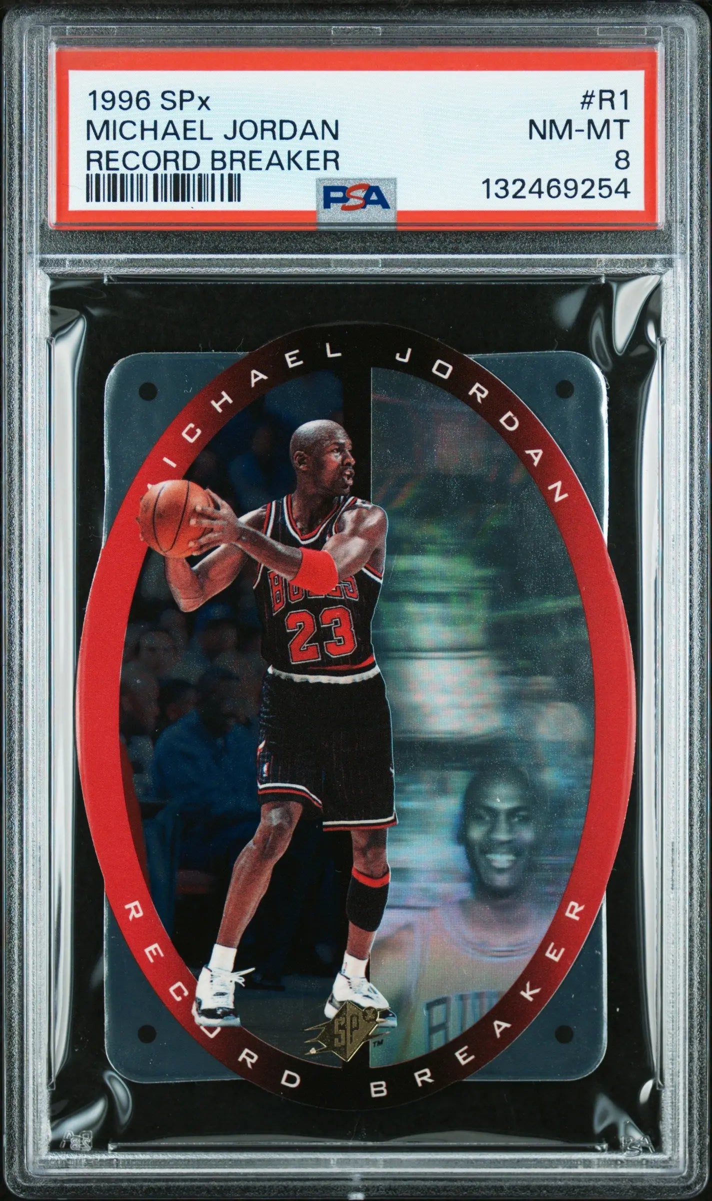 1996 SPX Michael Jordan Record Breaker PSA 8 