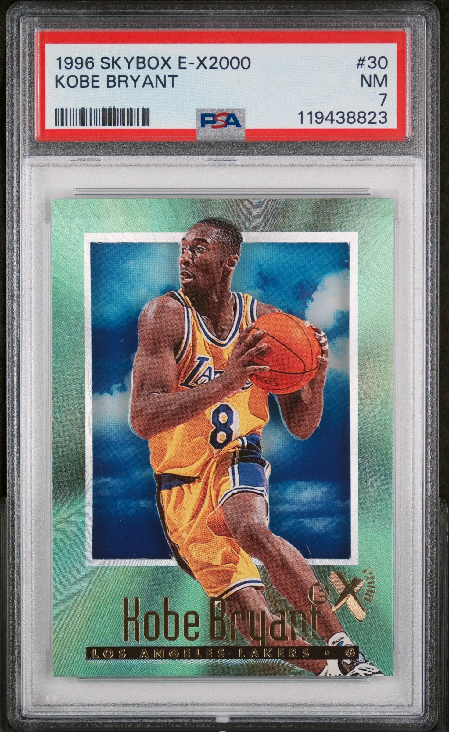 1996 Skybox E-X2000 Kobe Bryant RC Rookie #30 PSA 7 