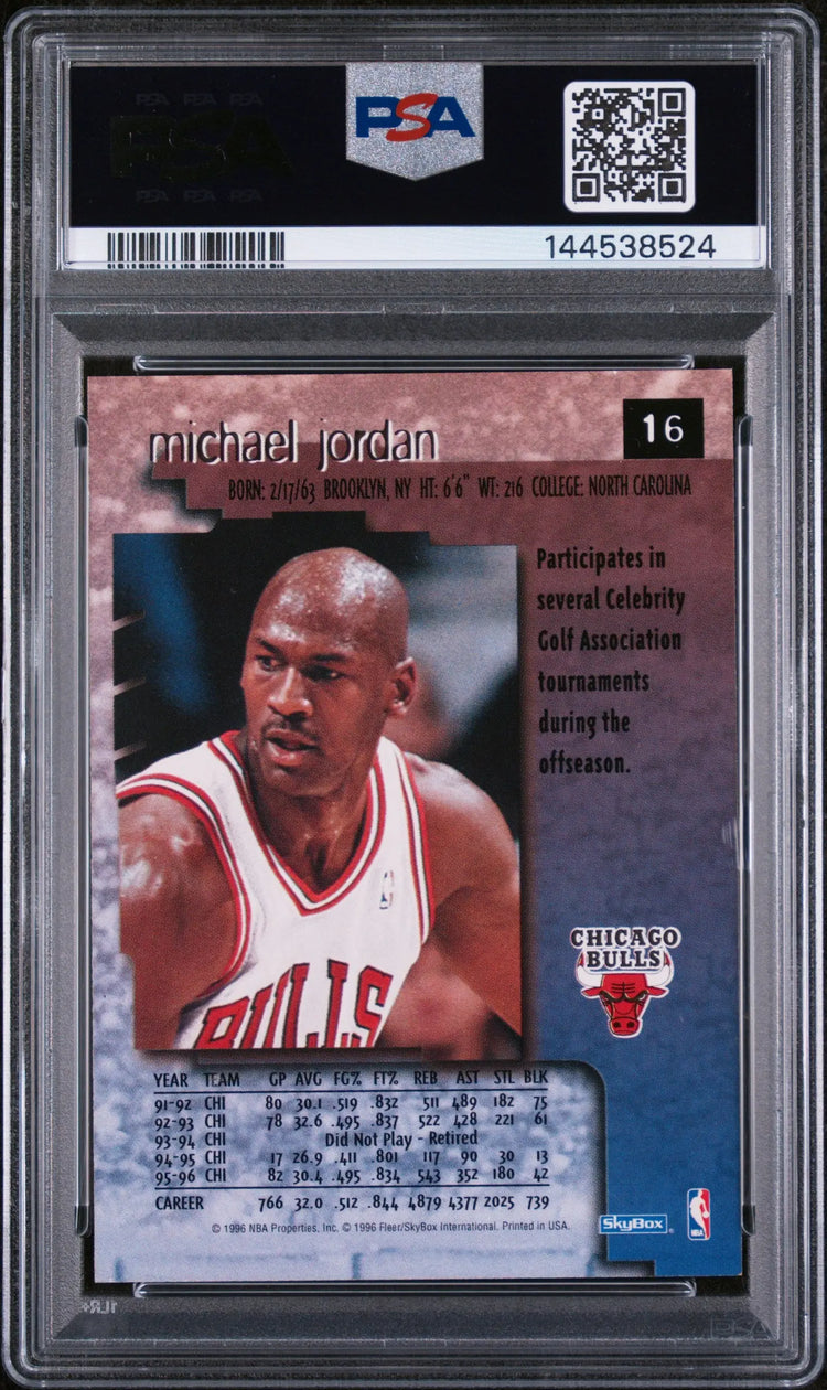 1996 Skybox Premium Michael Jordan PSA 8 