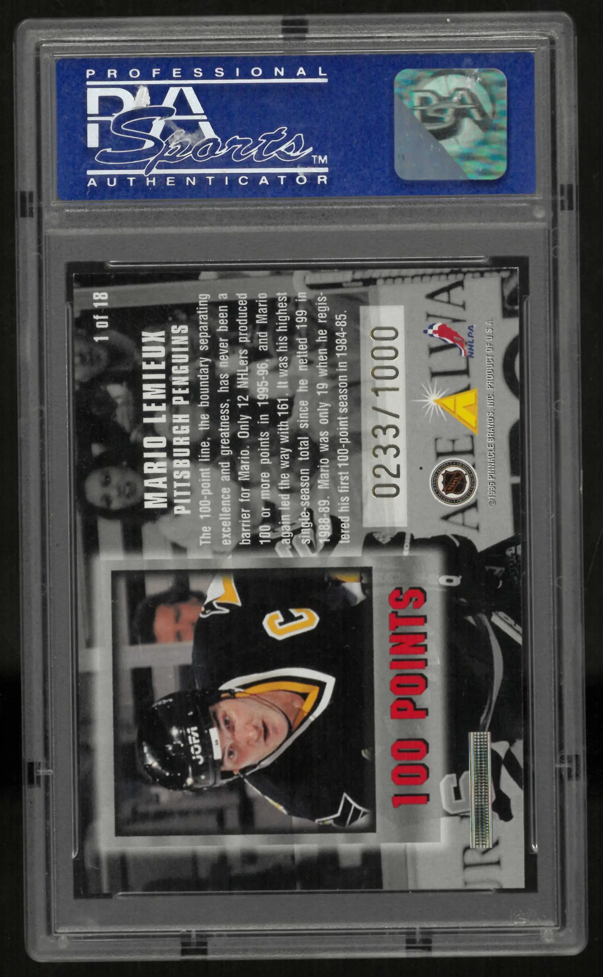 1996 Summit Untouchables Mario Lemieux PSA 9 