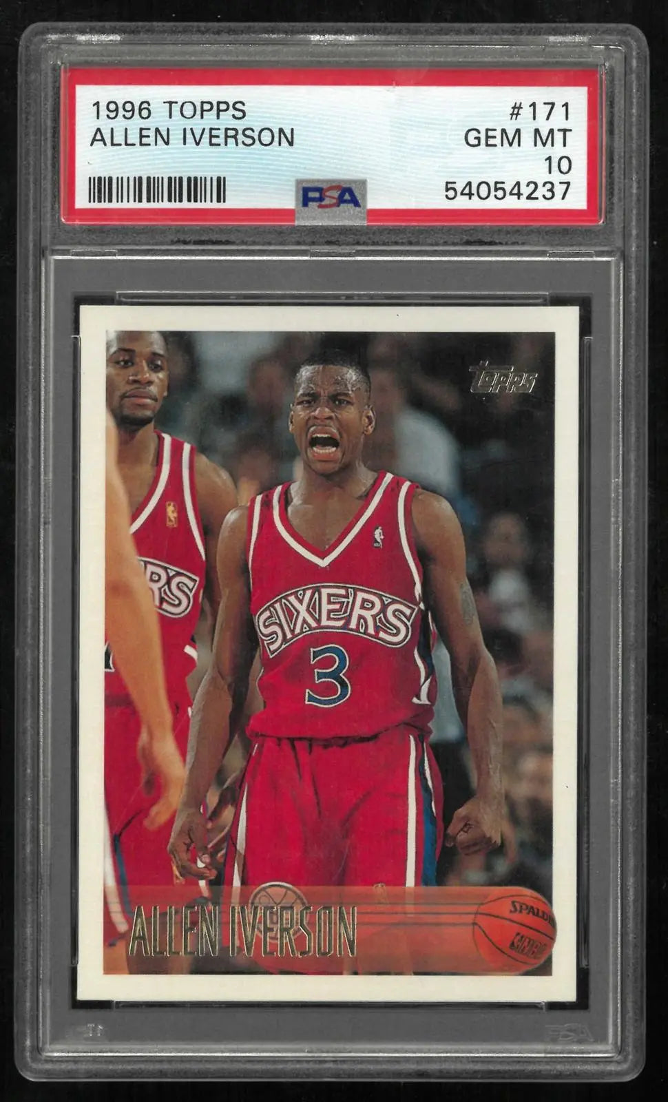 1996 Topps Basketball Rookie Allen Iverson RC PSA 10 