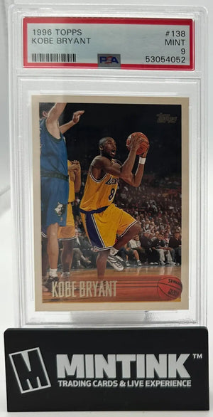 1996 Topps Basketball Rookie Kobe Bryant RC PSA 9 