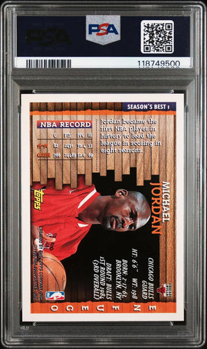 1996 Topps Basketball Season's Best En Fuego Michael Jordan PSA 6 