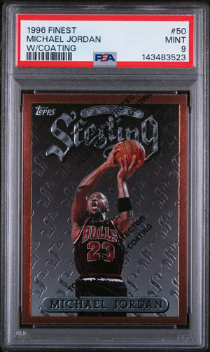 1996 Topps Finest Michael Jordan With Coating PSA 9 