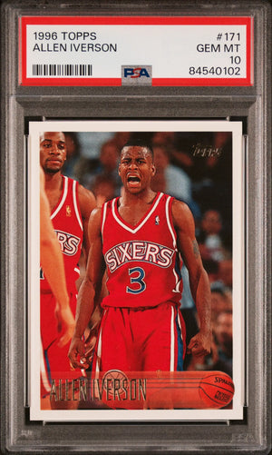 1996 Topps Rookie Allen Iverson RC PSA 10 
