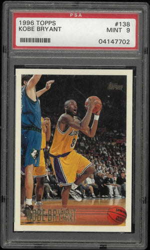 1996 Topps Rookie Kobe Bryant RC PSA 9 
