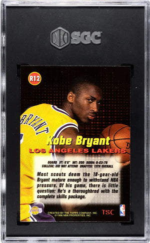 1996 Topps Stadium Club Rookies Kobe Bryant RC SGC 9 