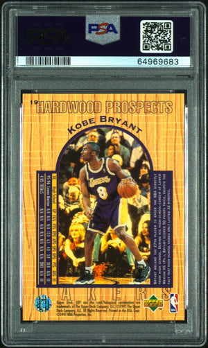 1996 Upper Deck 3 Hardwood Prospects Rookie Kobe Bryant RC PSA 9 