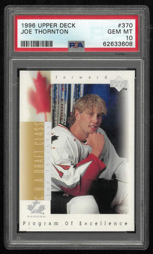 1996 Upper Deck C.H.A Draft Class Program of Excellence Joe Thornton PSA 10 