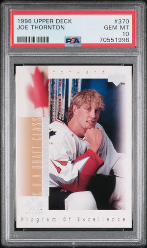 1996 Upper Deck C.H.A Draft Class Program of Excellence Joe Thornton PSA 10 
