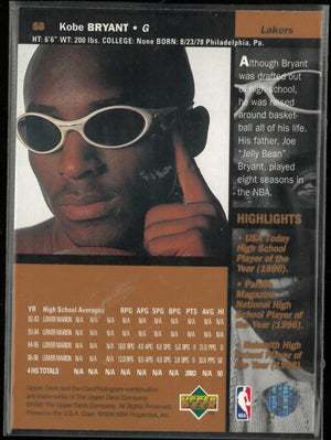 1996 Upper Deck Kobe Bryant 