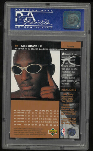 1996 Upper Deck Rookie Kobe Bryant RC PSA 9 